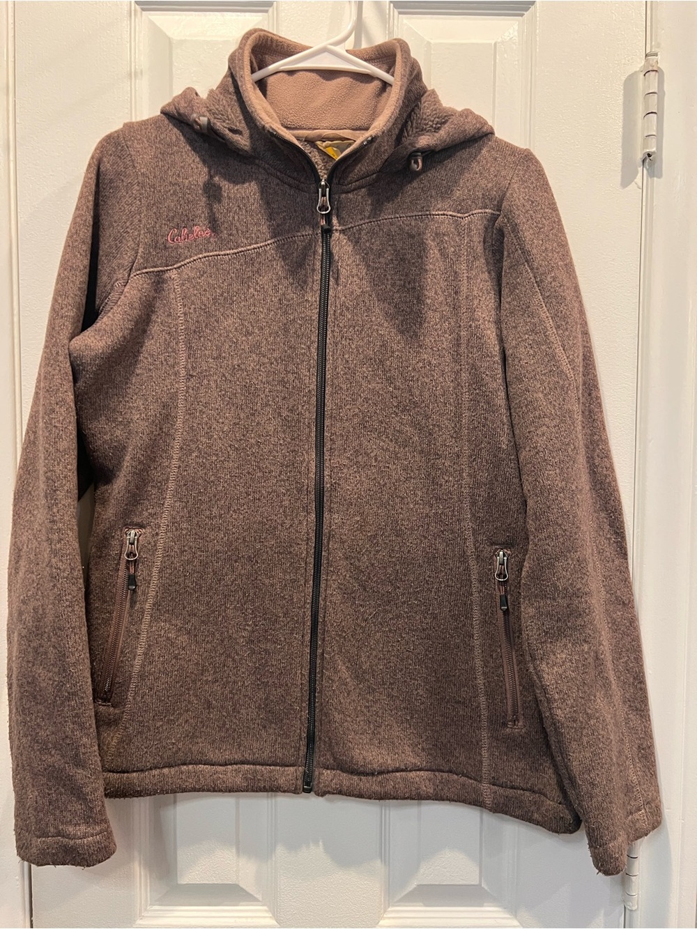 Cabela’s Women’s Medium hoodie sweater jacket brown full zip